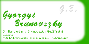 gyorgyi brunovszky business card